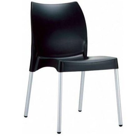 COMPAMIA Compamia ISP049-BLA Vita Resin Outdoor Dining Chair Black -  set of 2 ISP049-BLA
